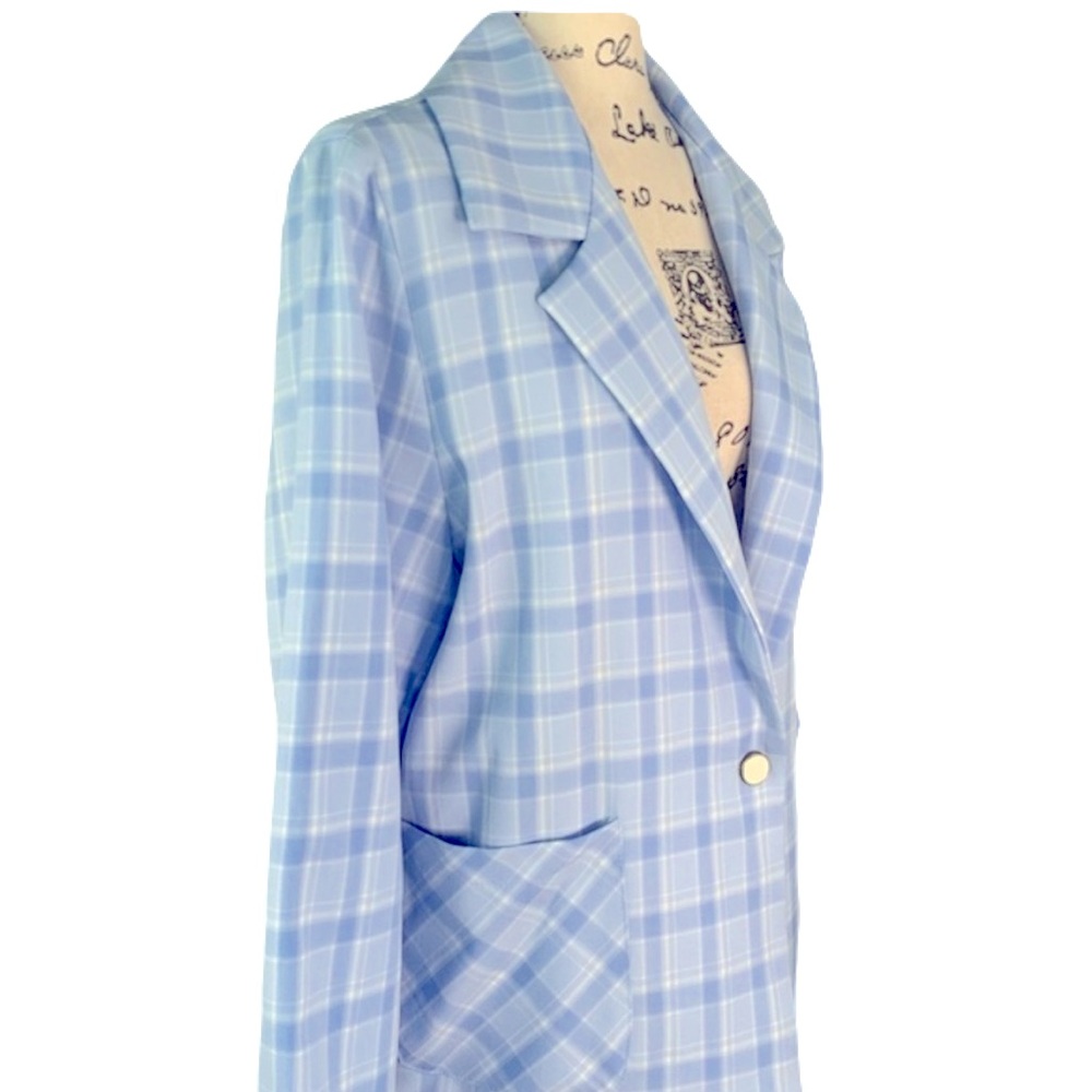 Evellet Single Breasted Plaid Blazer - Picture 4 of 13